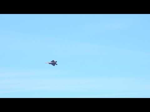 F-22 Raptor chases down an A-4 Skyhawk
