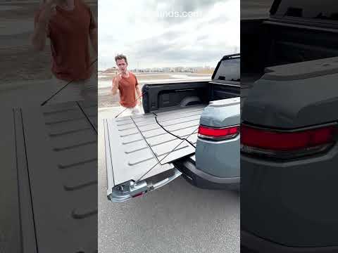 Rivian R1T cargo space review #rivian #r1t #ev #truck #carreview