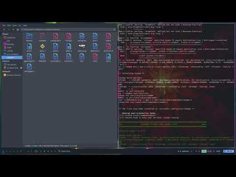 ArcoLinux : 3115 Chadwm - arcolinux-chadwm-pacman-hook in action -put the bar at the bottom