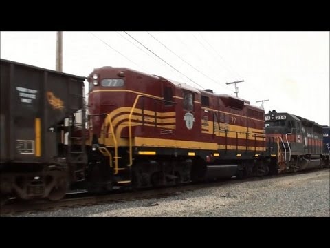 POSJ with Boston & Maine ST #77 Heritage Unit! - 3/25/12 - Portland, Maine
