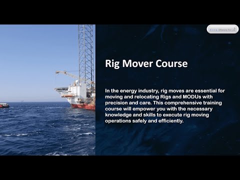 Rig Mover Course Training Course