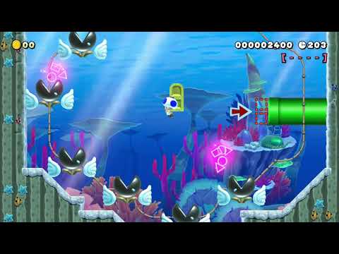 I Tried to Make an OK Water Lvl by Trobosko - Super Mario Maker 2 - No Commentary 1ca 1cb 022020