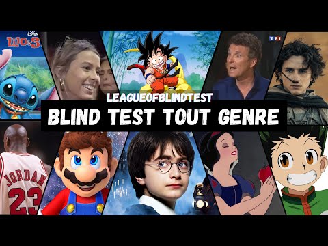 BLIND TEST TOUT GENRE - 170 EXTRAITS (Films, Séries, Animé, Disney, Internet, Emission tv...)