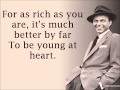 Frank Sinatra- Young at Heart Lyrics 