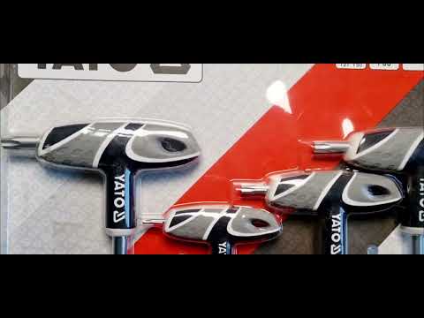 Ключі TORX TR з отвором YATO T-образні, T10-Т50, 9 шт, двосторонні