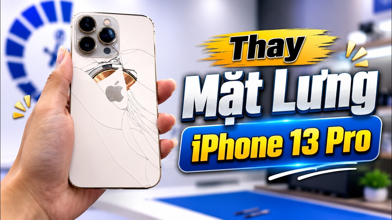 Video Thay kính lưng iPhone 13 Pro