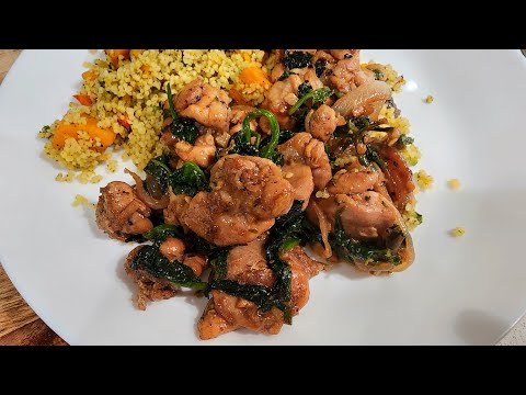 Spinach Chicken| Chicken Stir fry| Quick Boneless Chicken Recipe |Chicken with Spinach | Easy Recipe