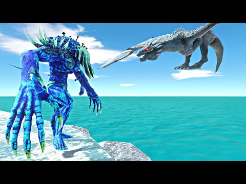 Ice Scourge vs Fantasy in Ice Arena - Animal Revolt Battle Simulator