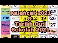Kalendar 2021 Dan Tarikh Cuti Sekolah 2021