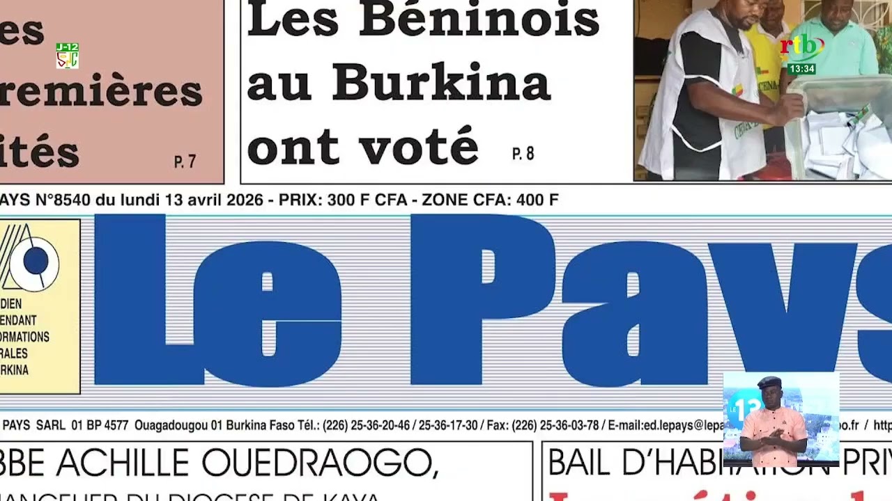 Revue de presse du 13 avril 2026