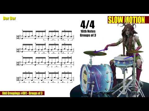 Odd Groupings 1 - Groups of 3 - 4/4 - 16th notes