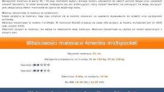 Materac Amerika multipocket Materasso Amadu.pl