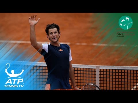 Brilliant Dominic Thiem shots in win vs Rafa Nadal | Rome 2017 Quarter-Finals
