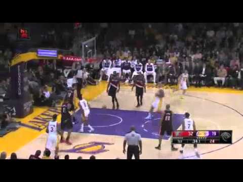 AMAZING Nick Young dunk Lakers vs. Trail Blazers