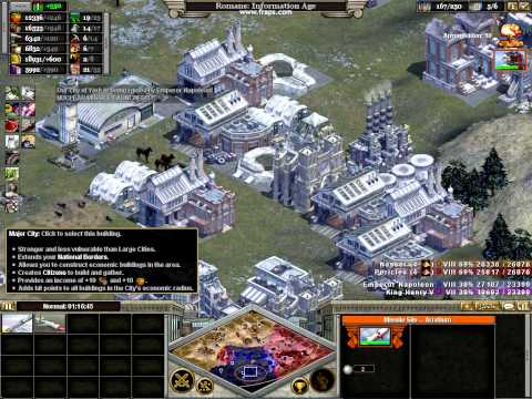 Rise of Nations-Nuclear ICBM in action.