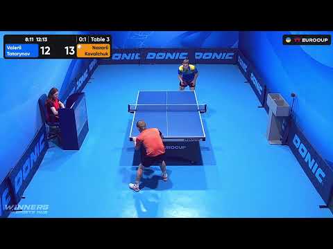18:00 Valerii Tatarynov - Nazarii Kovalchuk 22.08.2023 TT Euro.Cup  Ukraine Star. TABLE 3