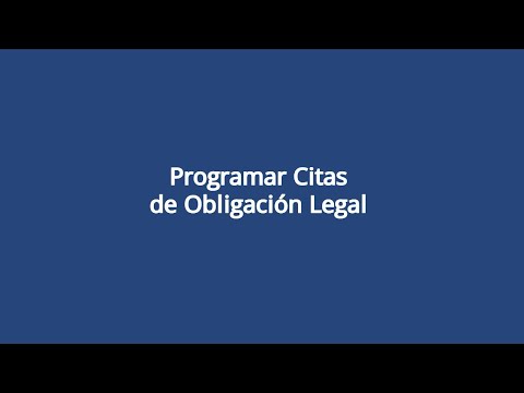 Programar Citas de Obligación Legal