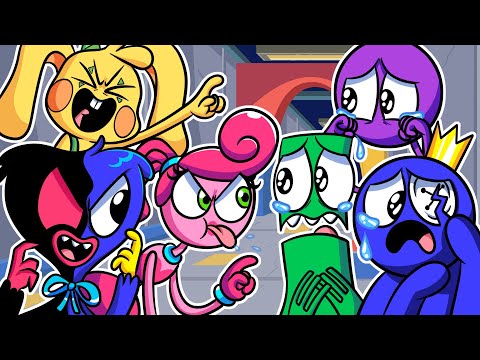 BLUE Vs HUGGY WUGGY!? 🎤 FNF Rainbow Friends Vs Poppy Playtime Animation
