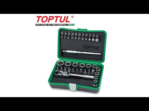 “Unbox” - TOPTUL 45PCS 1/4" DR. Mini Ratchet Socket & Bit Set GADW4501 / GADW4502