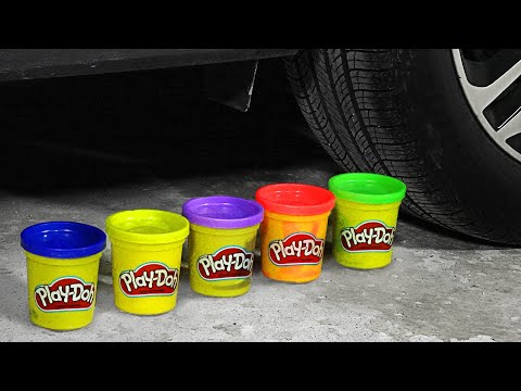EXPERIMENT: CAR VS PLAYDOH | CRUSHING CRUNCHY & SOFT THINGS VS CAR
