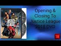 Opening Closing To Justice League 2018 DVD
