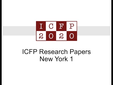 ICFP 2020 Session NY 1