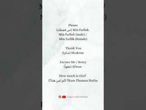 Learn Basic Arabic phrases for Beginners | Start Speaking Arabic Today !