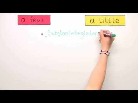 Übungsvideo: "a few" und "a little" | Englisch | Grammatik
