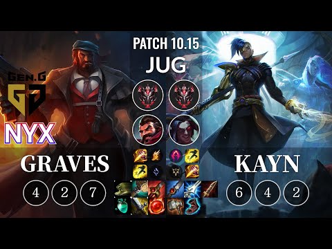 GEN Nyx Graves vs Kayn Jungle - KR Patch 10.15