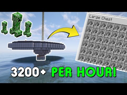 Best beginner CREEPER farm in Minecraft 1.14 - 1.21.x (no cats!) | 3200 Gunpowder Per Hour!