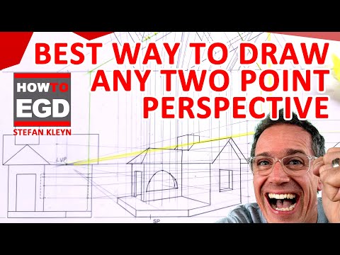 BEST Way To Draw ANY Two POINT PERSPECTIVE!! Proven Steps!!