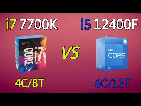 i5 12400F vs i7 7700K - Benchmark and test in 6 Games 1080P high setting