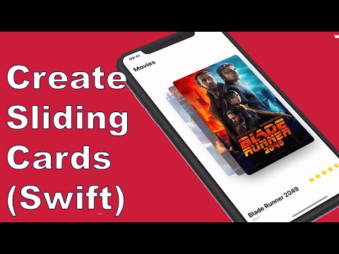 Create Sliding Cards in App (Swift 5) Xcode 11 - 2020
