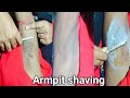 Armpit Shaving At Parlour With Straight Razor Armpit Shaving Armpit