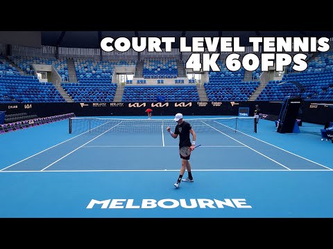 Kevin Anderson & Marcos Giron Court Level + Side View Practice | 2022 4K 60FPS