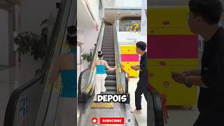 “A fuga pela escada rolante errada” #shortvideo