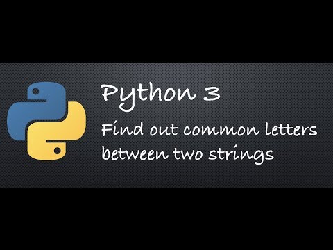 Python 3 Find Out Common Letters Between Two Strings Example Programs