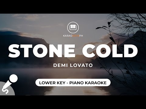 Stone Cold - Demi Lovato (Lower Key - Piano Karaoke)