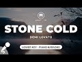 Stone Cold - Demi Lovato (Lower Key - Piano Karaoke)