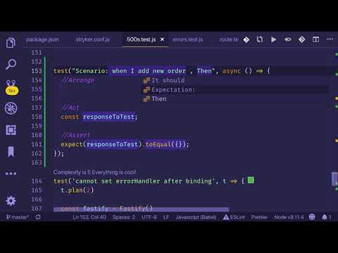Test skeleton by the book