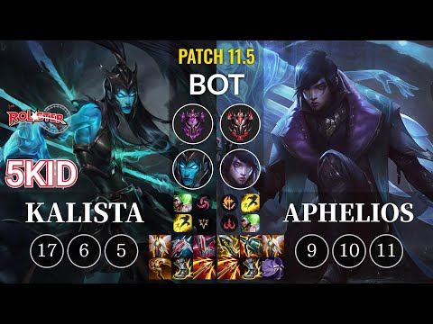 KT 5kid Kalista vs Aphelios Bot - KR Patch 11.5