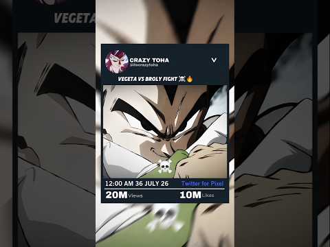 𝙑𝙀𝙂𝙀𝙏𝘼 𝙑𝙎 𝘽𝙍𝙊𝙇𝙔 𝙁𝙄𝙂𝙃𝙏 ☠️🔥#anime #animeedit #vegeta #broly #dragonball #trending