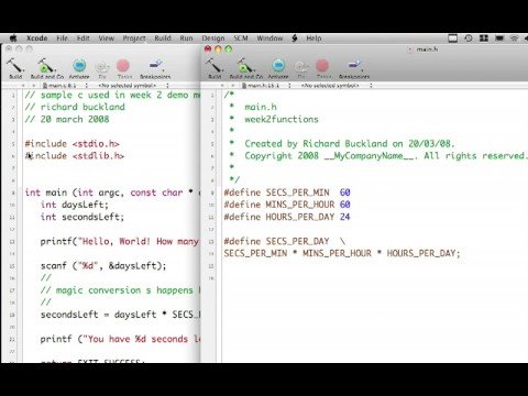Coding Samples A: xcode, .hfiles