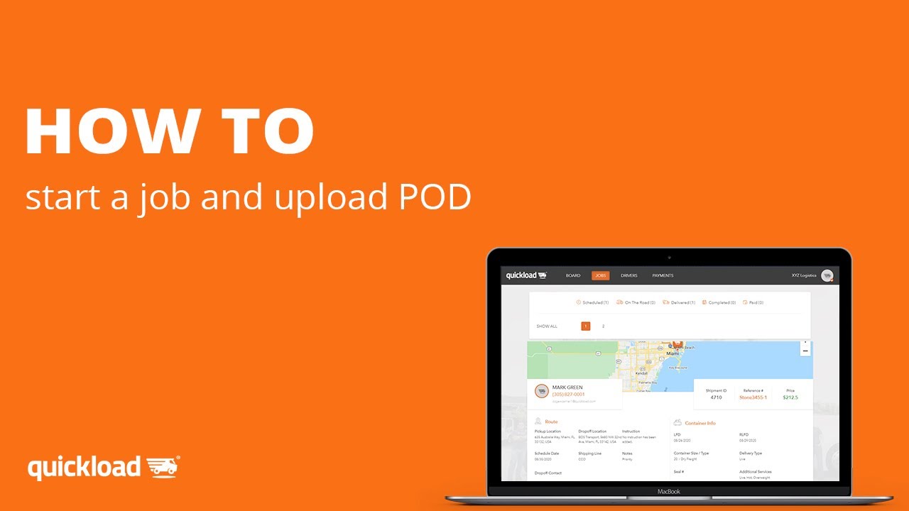 How to start a new job and upload POD? | QuickLoad