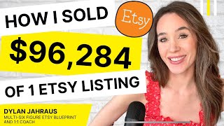 HOW I SOLD $96,284 OF ONE ETSY LISTING | How to Grow On Etsy How to Make Money Etsy Work from Home