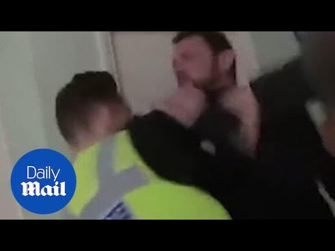 Crazed cage fighter who attacked policeman jailed for a year