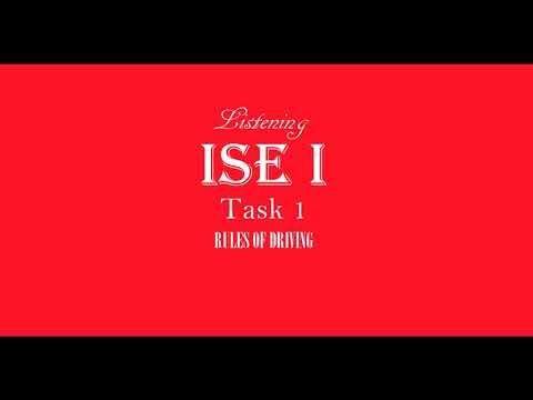 ISE I Trinity Listening B1 - Rules and Regulations - Task 1  - Rules of Driving