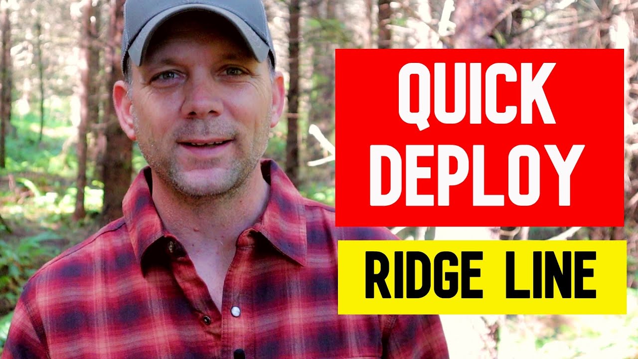Survival Shelter Quick Deploy Ridge Line  - completely self-releasing truckers knot!