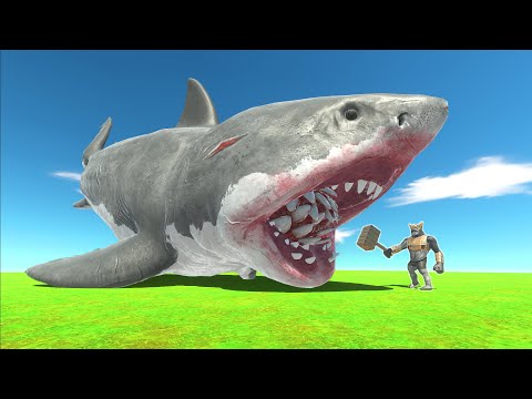 Baby Ghor Hummer Primate vs Giant Aquatics -  Animal Revolt Battle Simulator