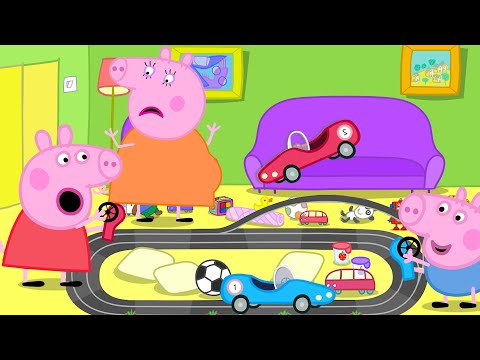 Peppa Pig & George Race Their New TOY Cars! 🚗💨 Tidy Up Chaos | Tales Full Episodes | 21 Minutes